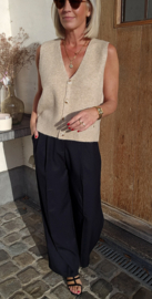 RUBI sleeveless knit cardigan taupe