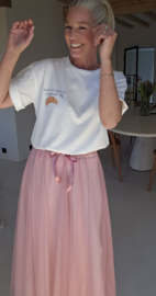 SUNDAYS ARE FOR CROISSANTS cotton T-shirt white