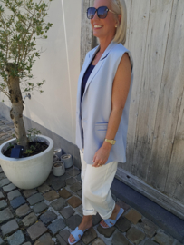 CRISTY sleeveless blazer blue