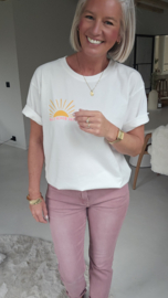 BEACH CLUB SUNSET tee white