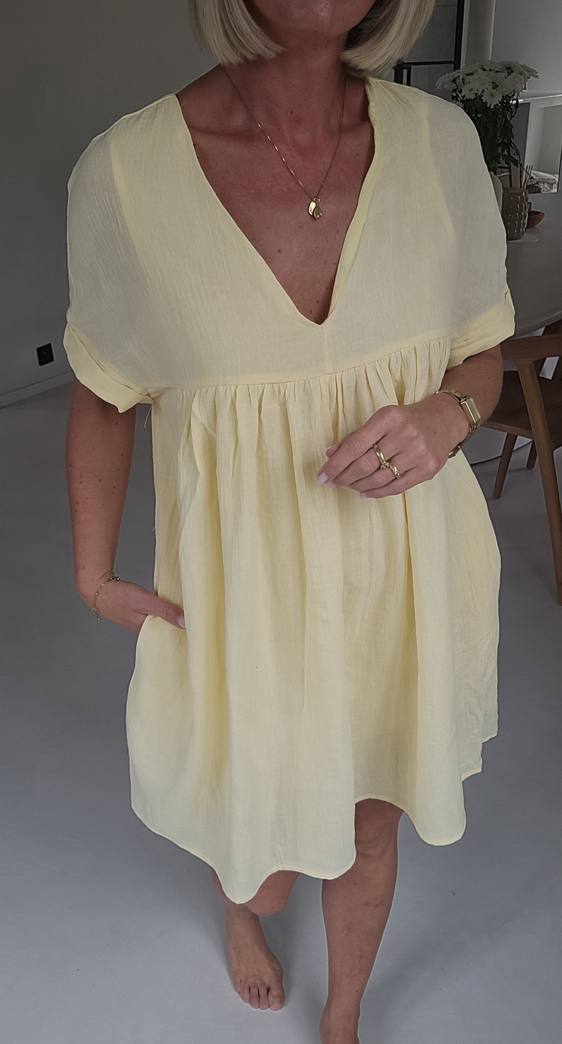 LOTJE tetra playsuit dress soft soft yellow