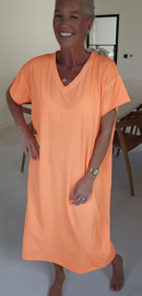PEGGIE maxi T-shirt dress neon orange