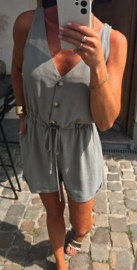 BELLICI linen playsuit khaki