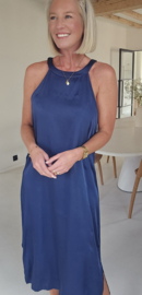 NAOMI maxi satin dress navy