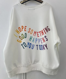 FEEL GOOD sweatshirt white