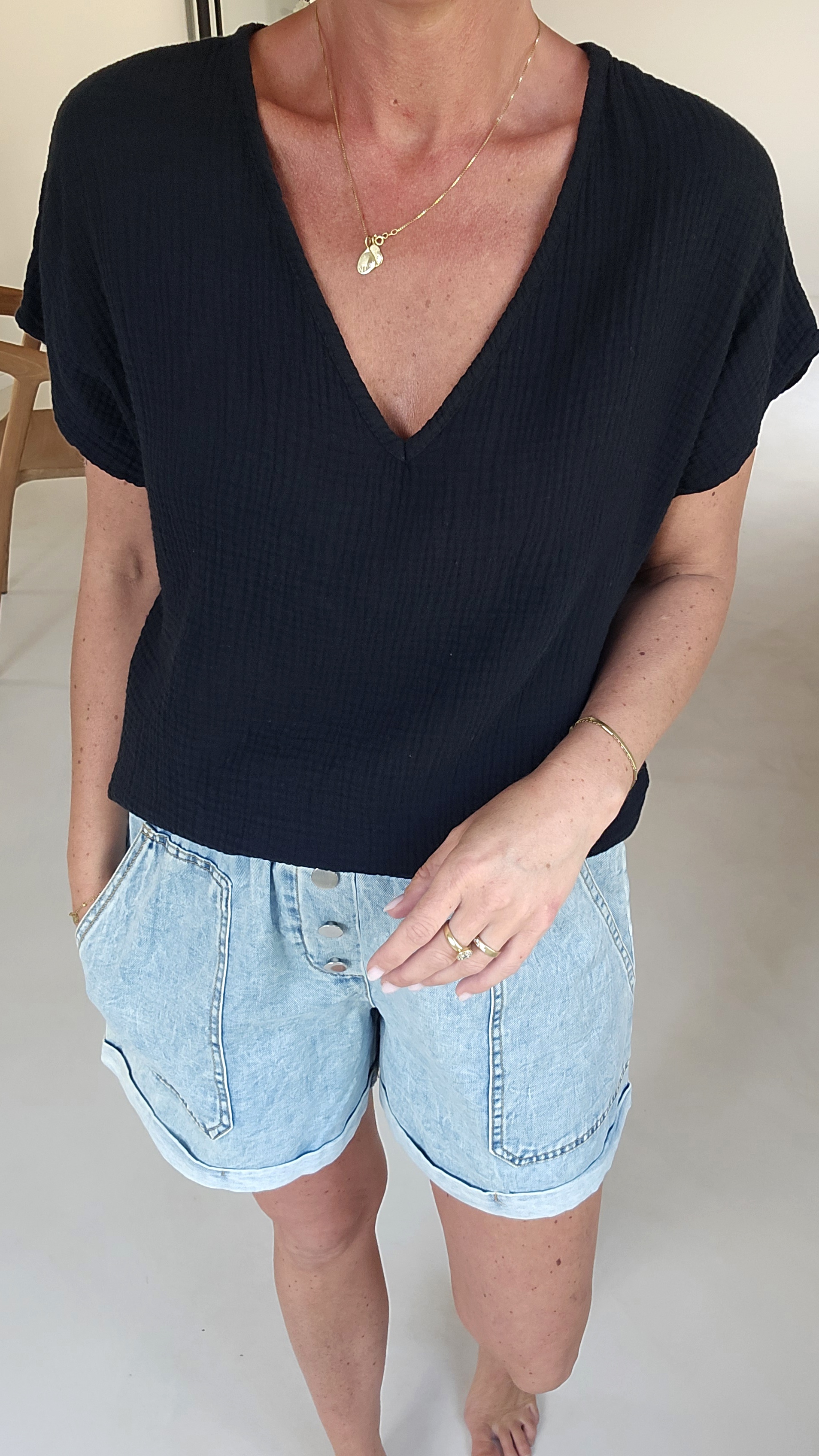 AMALFI tetra tee black