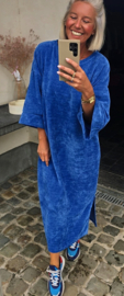 MANDU soft velvet maxi dress kobalt blue
