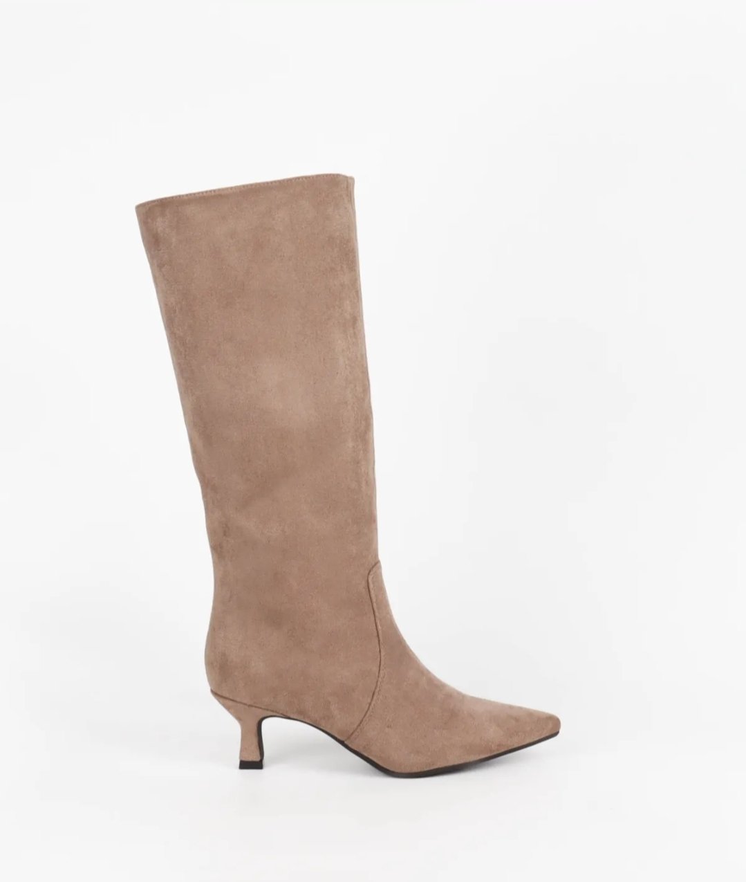 GINA suede knee boots taupe