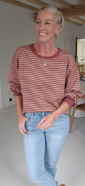 ALEXIS sweatshirt striped terra