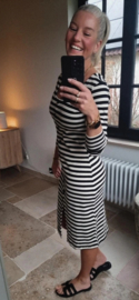 CLAIRE striped cotton dress