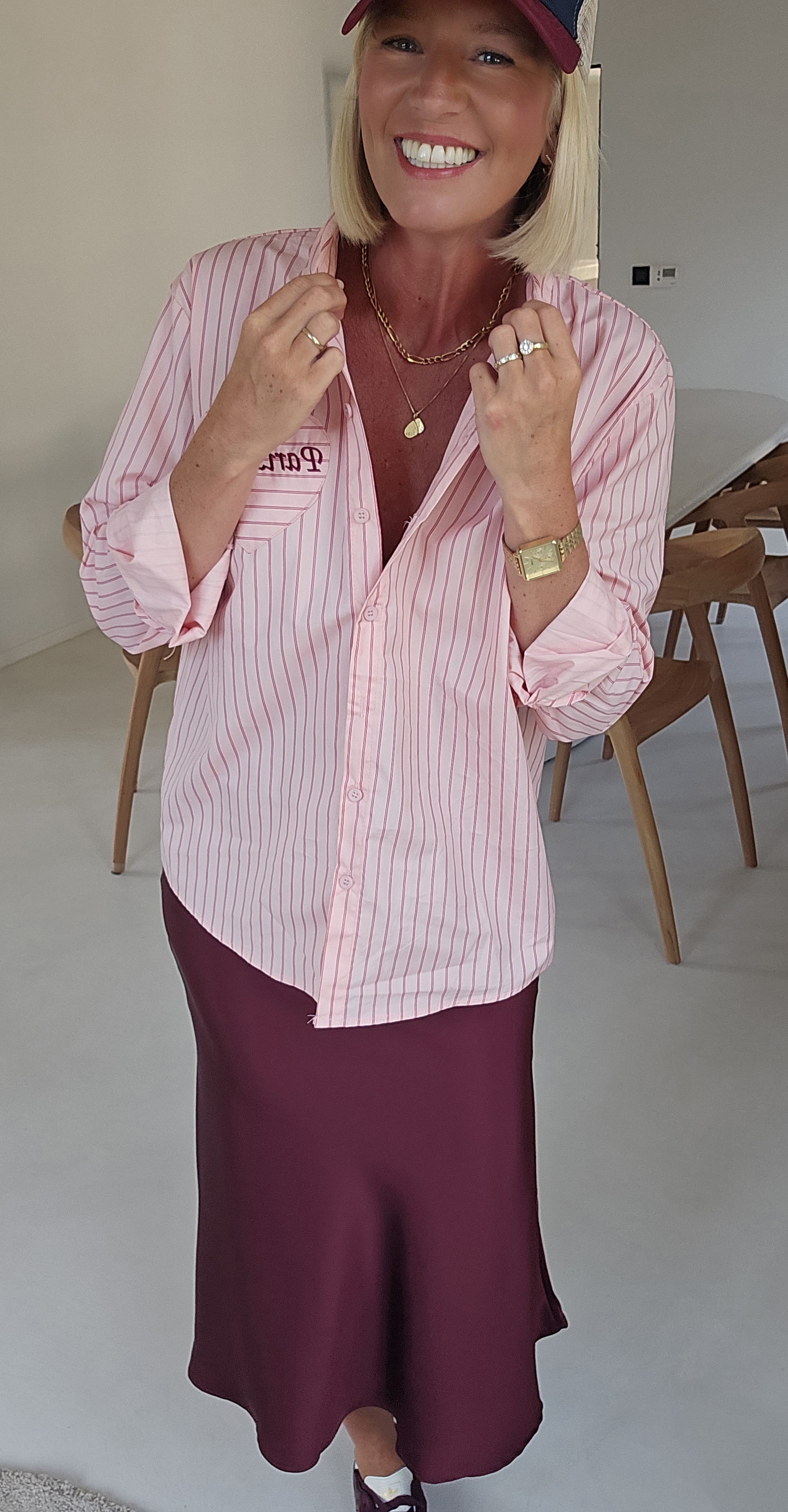 PARIS CHÉRI striped shirt soft pink