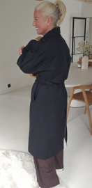 KAROLINA trench coat black
