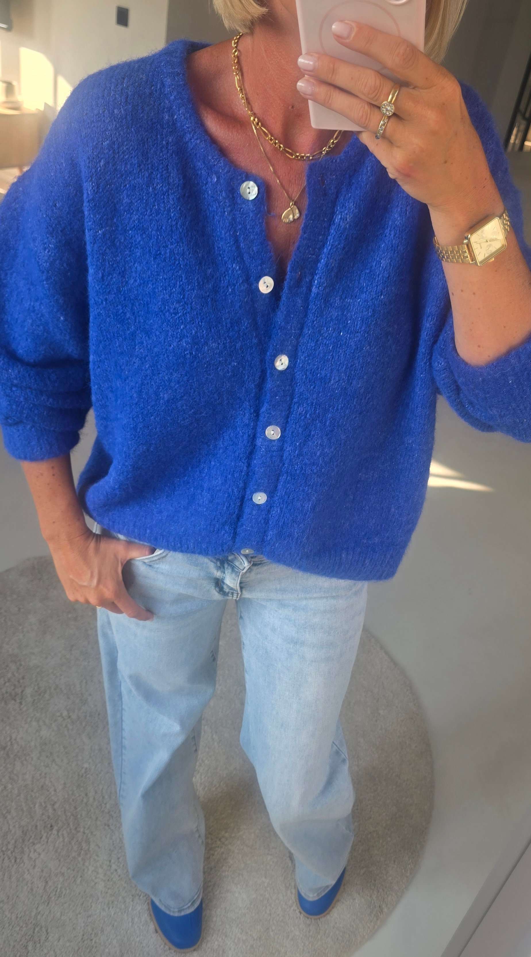 LIESJE cardigan kobalt blue