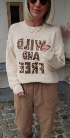 WILD AND FREE knit beige leo