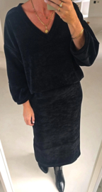 MANDA velvet set black
