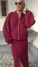 LIZ sweatshirt cardigan burgundy