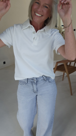 SYLLA polo T-shirt white