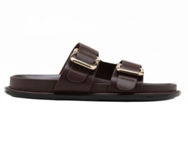 CITY BUCKLE slides chocolat