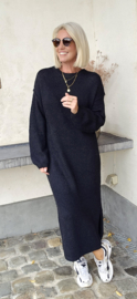 MANDINE maxi knit dress black