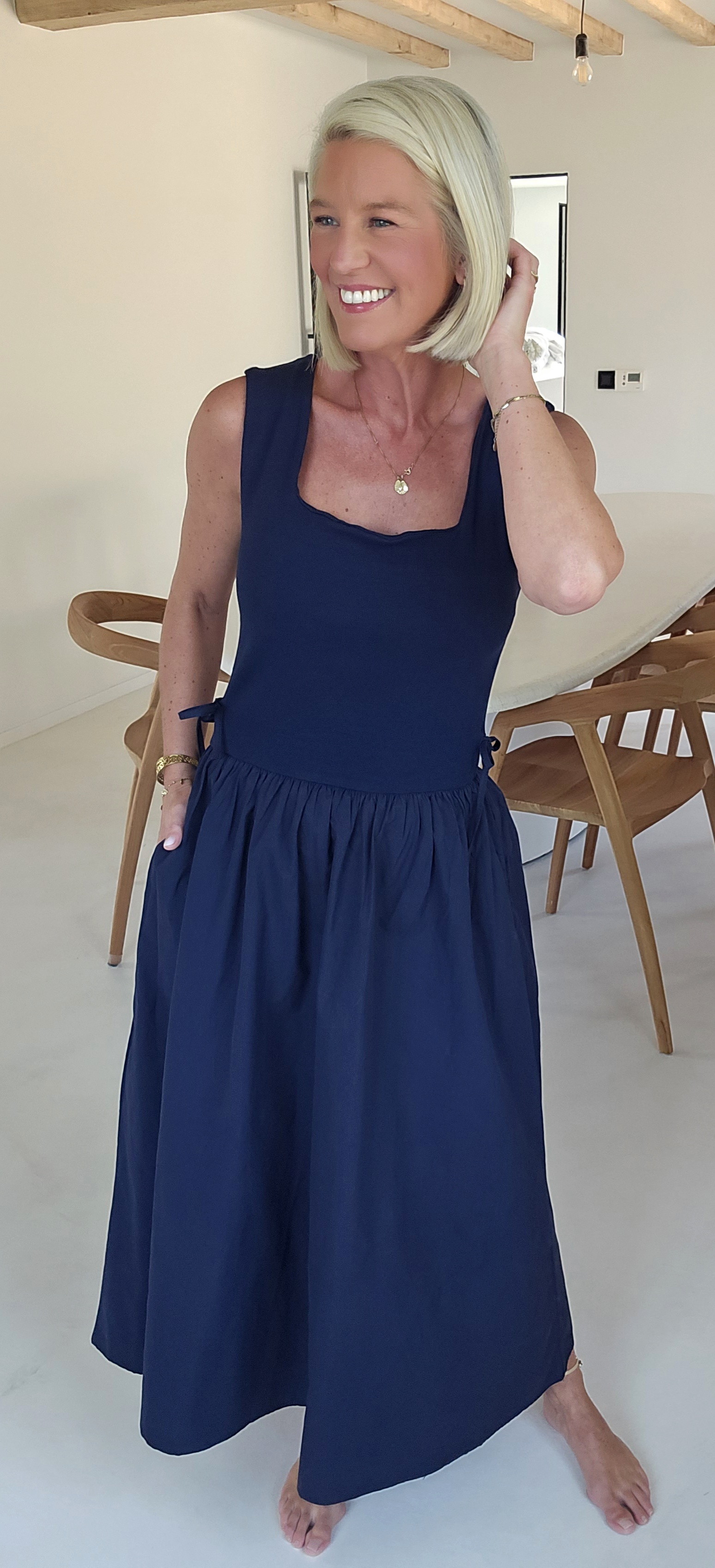 MINKA maxi dress navy