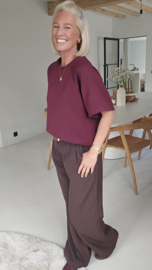 JITSE short-sleeved sweatshirt burgundy