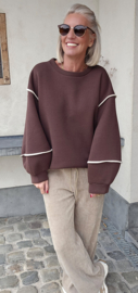 JUNE fleece sweatshirt chocolat