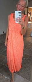 DIDI terry maxi sleeveless dress peachy orange