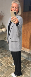 EVIE oversized chevron blazer black