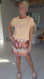 LA VIE EN ROSE cotton T-shirt peach
