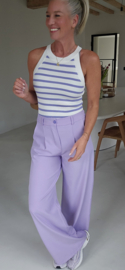 CATIE striped viscose top lilac