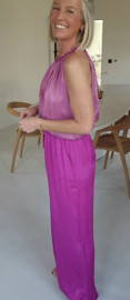 INES satin top aubergine