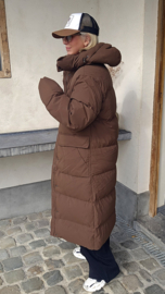 TAMMIE maxi winter puffer coat chocolat