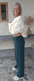 ZITA soft corduroy pants bottle green