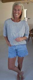 DANA terry T-shirt soft grey