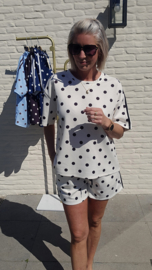 DOTJE sweat set white black