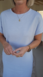 LESLIE cotton maxi dress blue