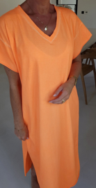 PEGGIE maxi T-shirt dress neon orange