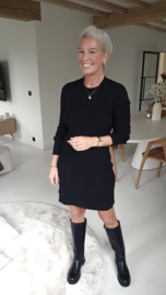 SOFT RIB knit dress black