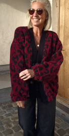 LEO teddy jacket burgundy