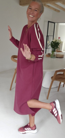 TILLY maxi sweatshirt dress burgundy