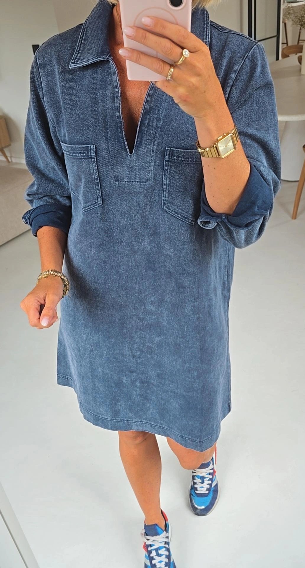 THE PERFECT JEANS 2 longsleeve dress navy