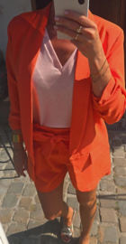 BUYorCRY suit peachy orange shorts