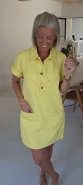 THE PERFECT JEANS dress short-sleeved soft neon yellow