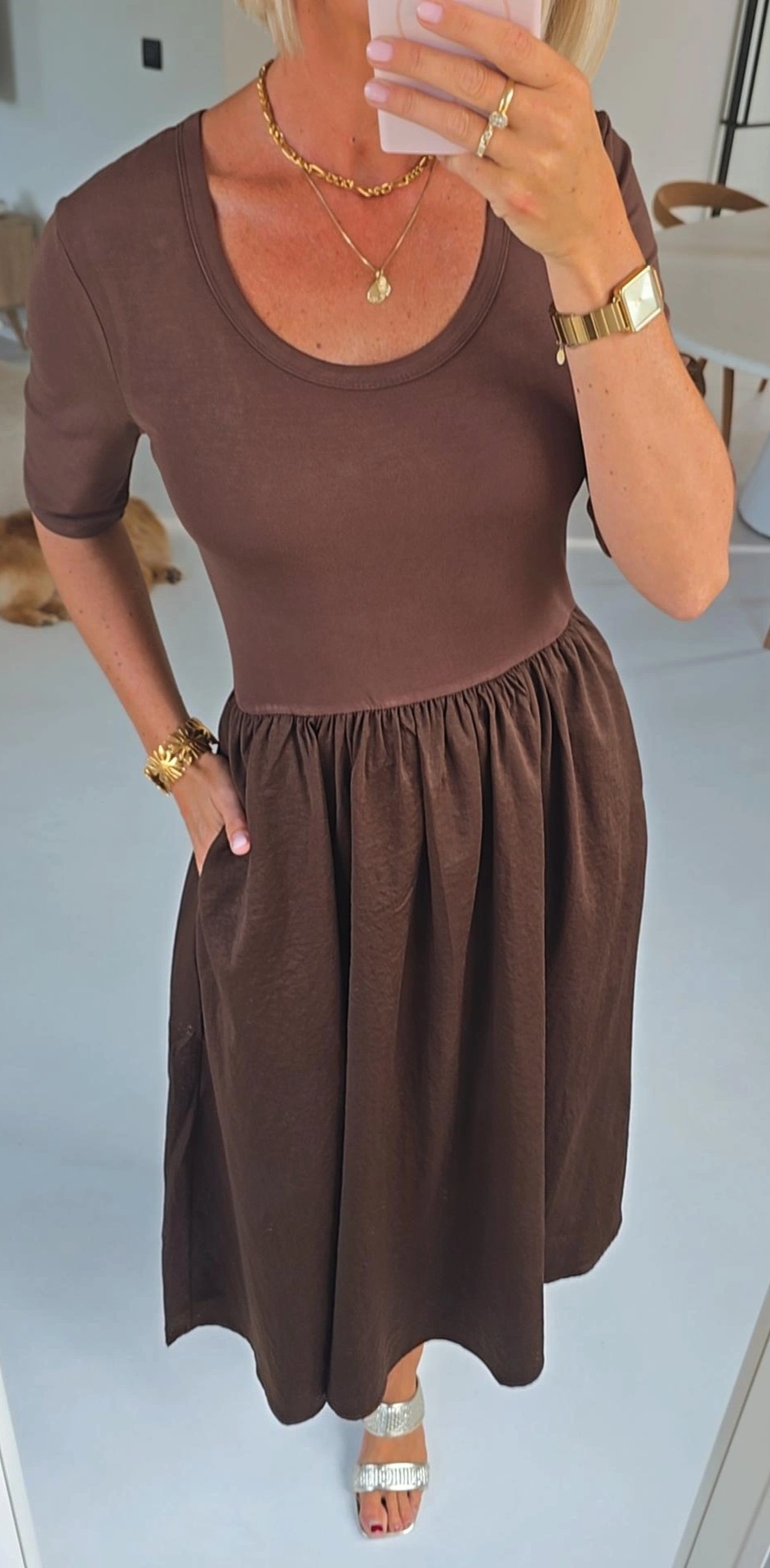 SEZANNA maxi dress chocolat