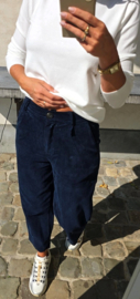 MELODI loose corduroy pants night sky blue