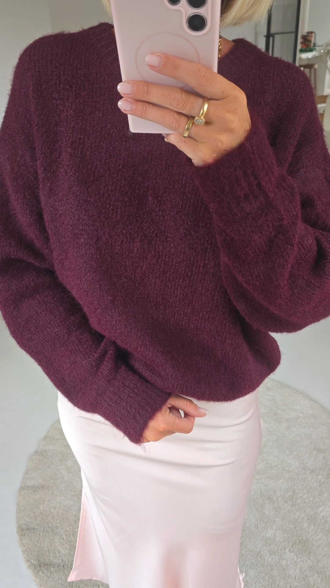 BEZIERS soft knit dark burgundy