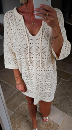 IBIZA crochet dress beige