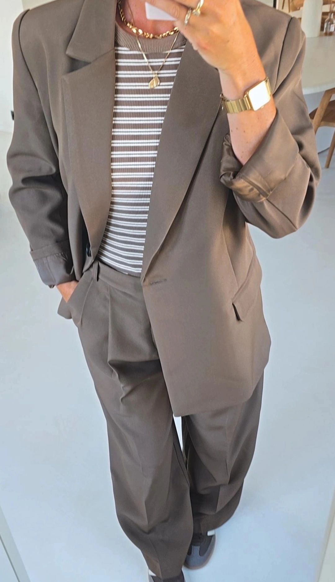 BILLIE-JEAN suit blazer taupe