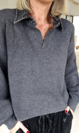 CAMILLA shirt knit darker grey