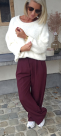 HELEN tailored loose pants burgundy